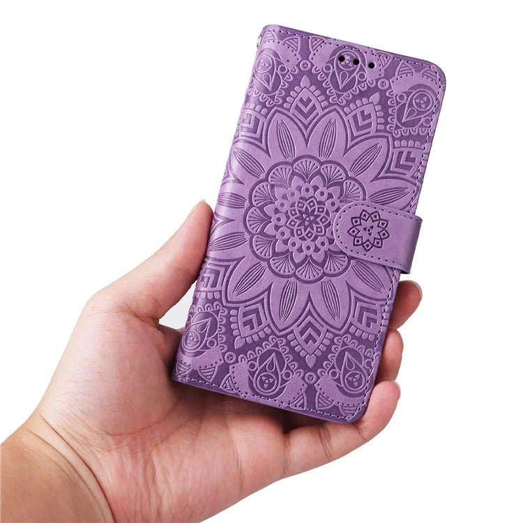 For Oppo A2 Pro 5G Case Wallet Sunflower Imprinted Leather Phone Cover