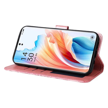For Oppo A2 Pro 5G Case Wallet Sunflower Imprinted Leather Phone Cover