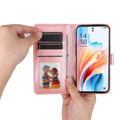 For Oppo A2 Pro 5G Case Wallet Sunflower Imprinted Leather Phone Cover