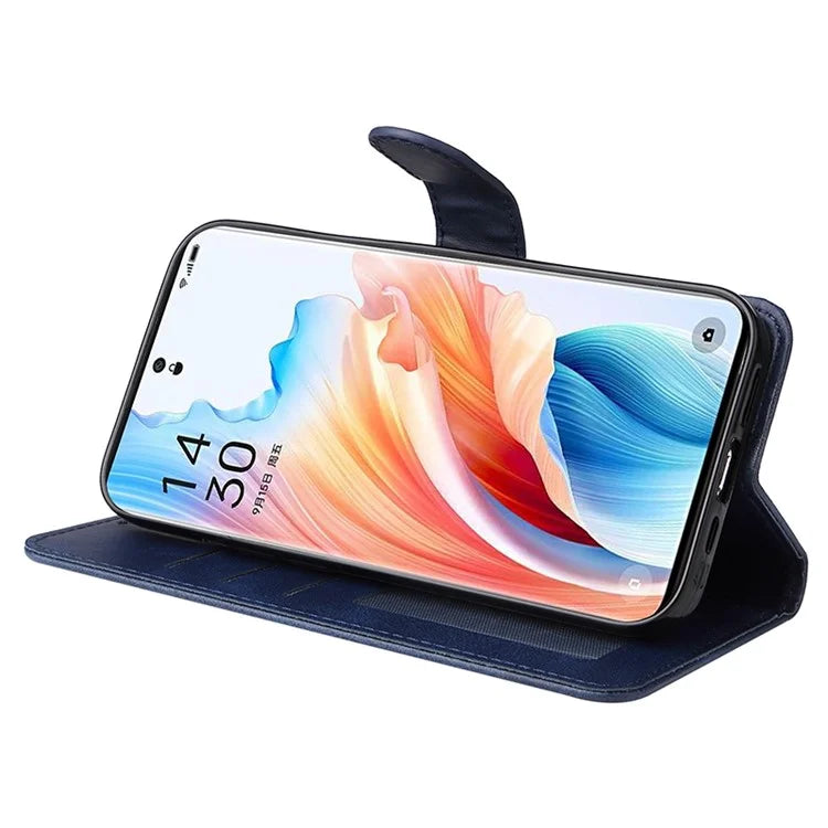 For Oppo A2 Pro 5G Case Calf Texture Leather Wallet Phone Cover