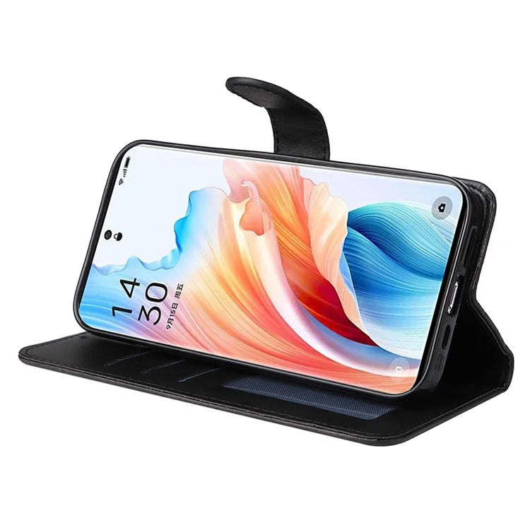 For Oppo A2 Pro 5G Case Calf Texture Leather Wallet Phone Cover