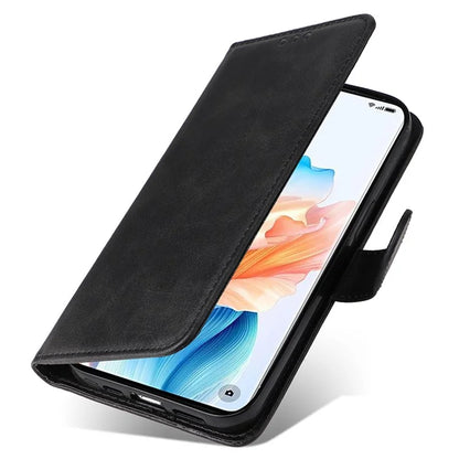 For Oppo A2 Pro 5G Case Calf Texture Leather Wallet Phone Cover