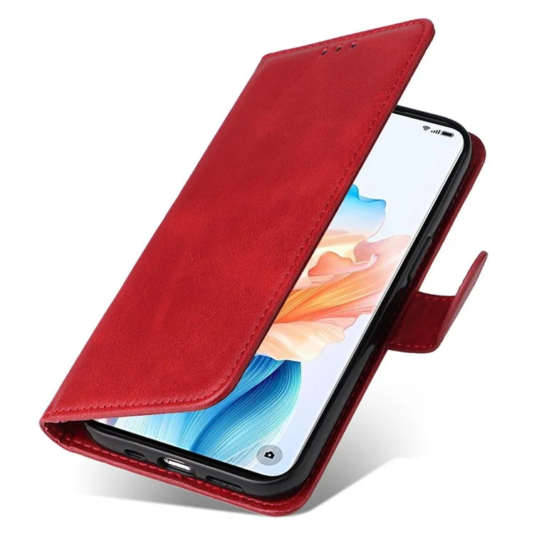 For Oppo A2 Pro 5G Case Calf Texture Leather Wallet Phone Cover