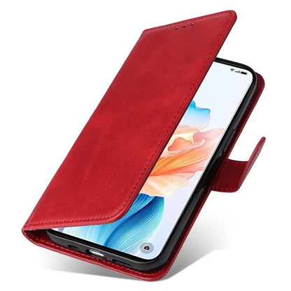 For Oppo A2 Pro 5G Case Calf Texture Leather Wallet Phone Cover