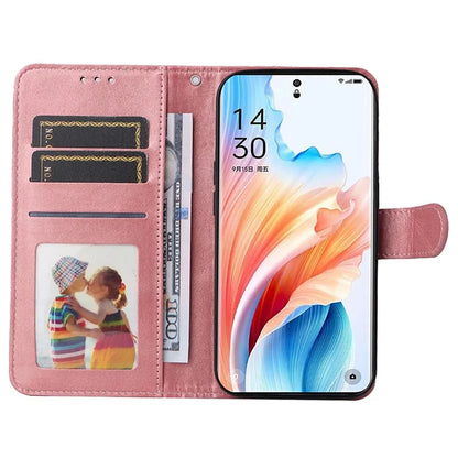 For Oppo A2 Pro 5G Case Calf Texture Leather Wallet Phone Cover