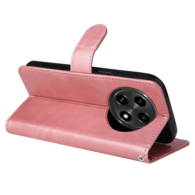 For Oppo A2 Pro 5G Case Calf Texture Leather Wallet Phone Cover