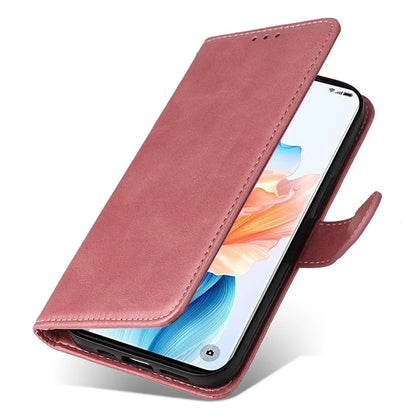 For Oppo A2 Pro 5G Case Calf Texture Leather Wallet Phone Cover