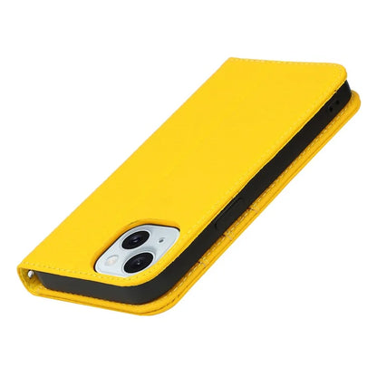 For iPhone 15 Case Litchi Texture Anti-scratch Genuine Cow Leather Cover Stand Wallet