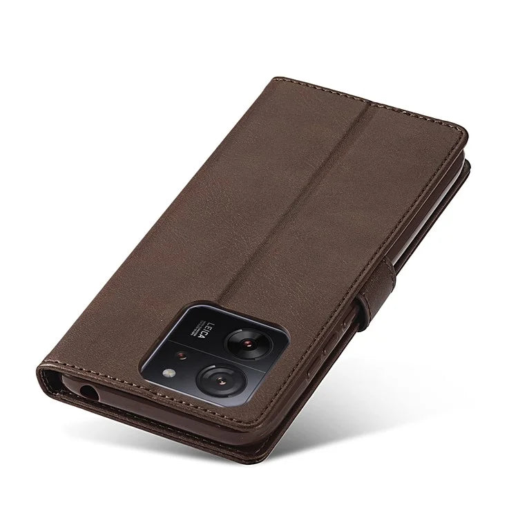 LC.IMEEKE For Xiaomi 13T / 13T Pro / Redmi K60 Ultra Case Calf Texture Leather Wallet Phone Anti-shock Cover
