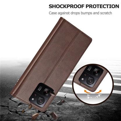 LC.IMEEKE For Xiaomi 13T / 13T Pro / Redmi K60 Ultra Case Calf Texture Leather Wallet Phone Anti-shock Cover