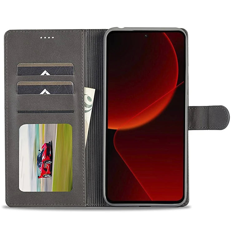 LC.IMEEKE For Xiaomi 13T / 13T Pro / Redmi K60 Ultra Case Calf Texture Leather Wallet Phone Anti-shock Cover
