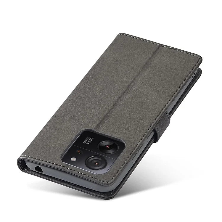 LC.IMEEKE For Xiaomi 13T / 13T Pro / Redmi K60 Ultra Case Calf Texture Leather Wallet Phone Anti-shock Cover