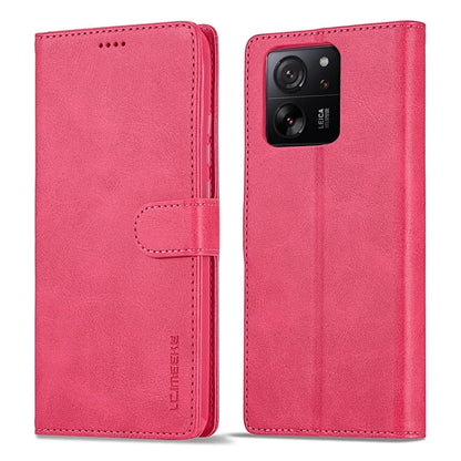 LC.IMEEKE For Xiaomi 13T / 13T Pro / Redmi K60 Ultra Case Calf Texture Leather Wallet Phone Anti-shock Cover