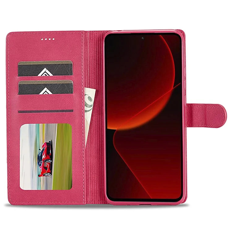 LC.IMEEKE For Xiaomi 13T / 13T Pro / Redmi K60 Ultra Case Calf Texture Leather Wallet Phone Anti-shock Cover