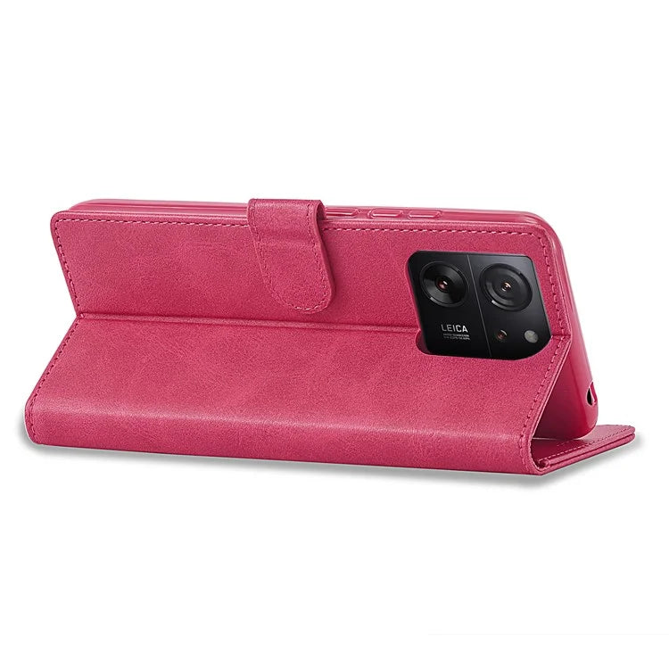LC.IMEEKE For Xiaomi 13T / 13T Pro / Redmi K60 Ultra Case Calf Texture Leather Wallet Phone Anti-shock Cover