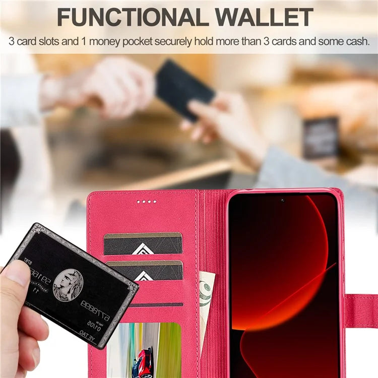 LC.IMEEKE For Xiaomi 13T / 13T Pro / Redmi K60 Ultra Case Calf Texture Leather Wallet Phone Anti-shock Cover