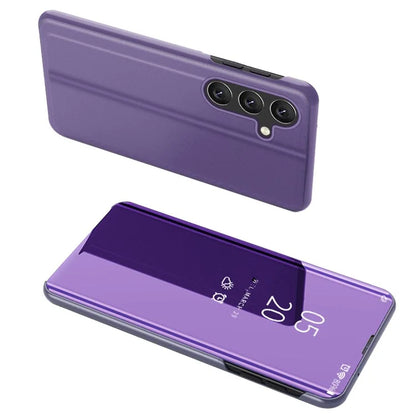 For Samsung Galaxy A05s 4G Case View Window Electroplating Leather Cover  /  Blue