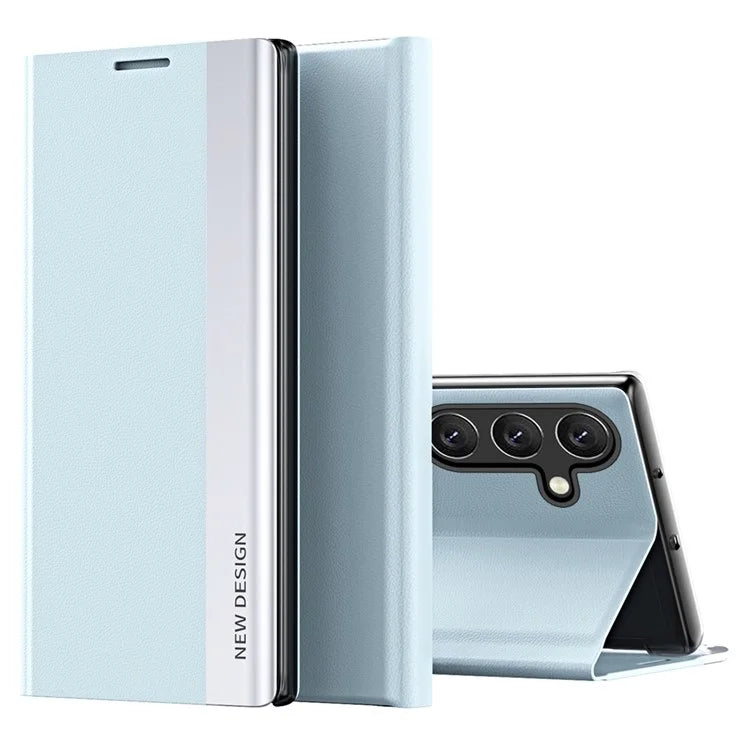 For Samsung Galaxy A05s 4G Leather Case Electroplating Stand Phone Cover