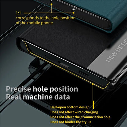 For Samsung Galaxy A05s 4G Leather Case Electroplating Stand Phone Cover