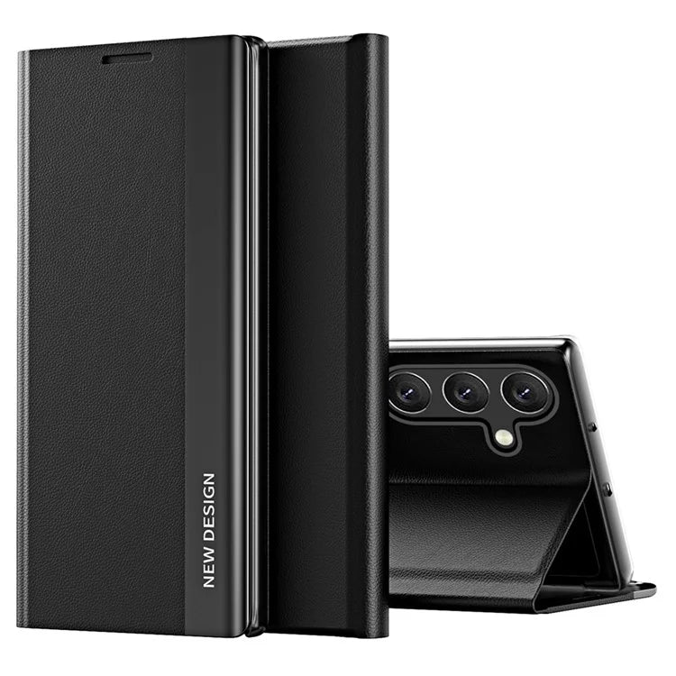 For Samsung Galaxy A05s 4G Leather Case Electroplating Stand Phone Cover
