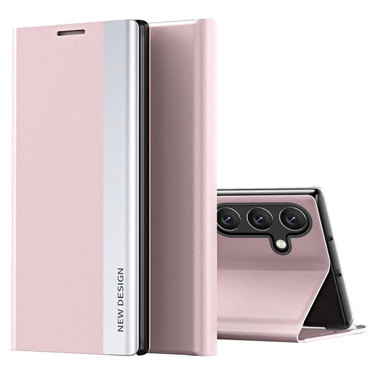 For Samsung Galaxy A05s 4G Leather Case Electroplating Stand Phone Cover