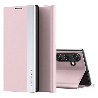 For Samsung Galaxy A05s 4G Leather Case Electroplating Stand Phone Cover
