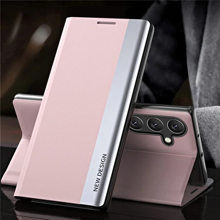 For Samsung Galaxy A05s 4G Leather Case Electroplating Stand Phone Cover