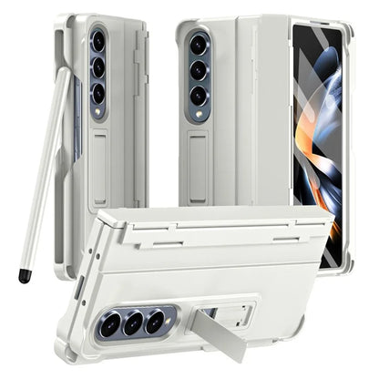 For Samsung Galaxy Z Fold4 5G Case Hinge Protection Phone Cover with Screen Protector / Stylus Pen
