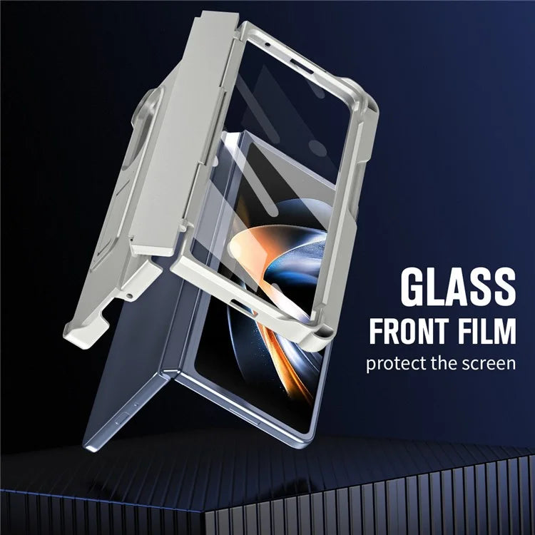 For Samsung Galaxy Z Fold4 5G Case Hinge Protection Phone Cover with Screen Protector / Stylus Pen