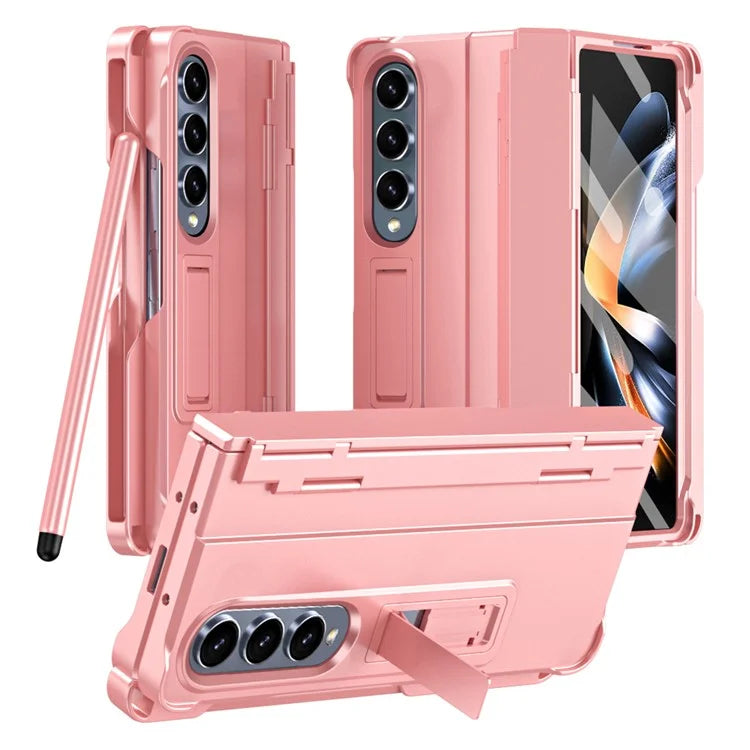 For Samsung Galaxy Z Fold4 5G Case Hinge Protection Phone Cover with Screen Protector / Stylus Pen
