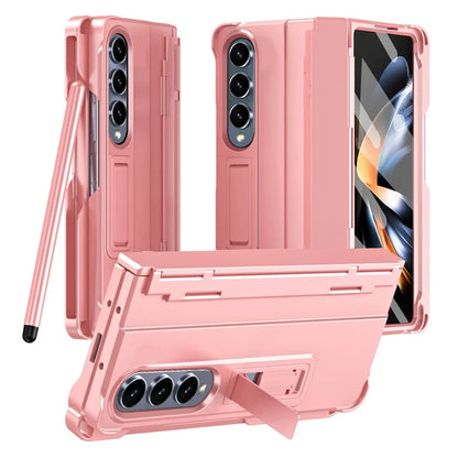 For Samsung Galaxy Z Fold4 5G Case Hinge Protection Phone Cover with Screen Protector / Stylus Pen