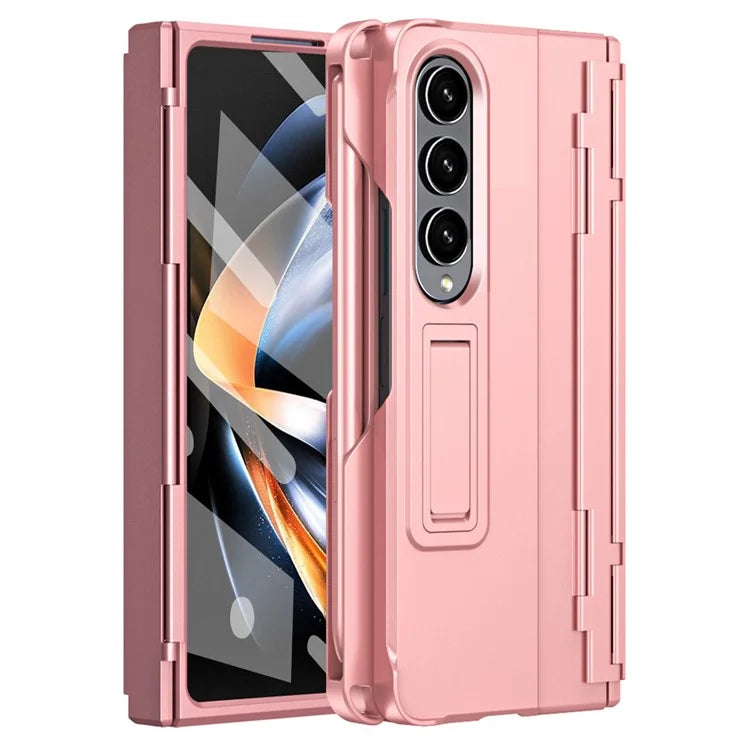 For Samsung Galaxy Z Fold4 5G Case Hinge Protection Phone Cover with Screen Protector / Stylus Pen