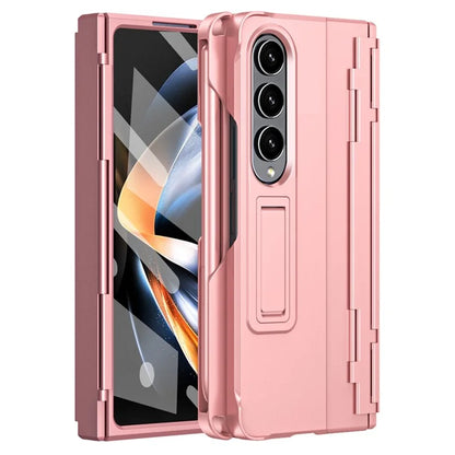For Samsung Galaxy Z Fold4 5G Case Hinge Protection Phone Cover with Screen Protector / Stylus Pen