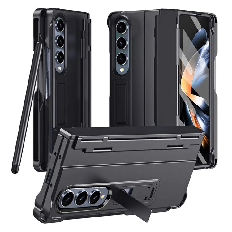 For Samsung Galaxy Z Fold4 5G Case Hinge Protection Phone Cover with Screen Protector / Stylus Pen