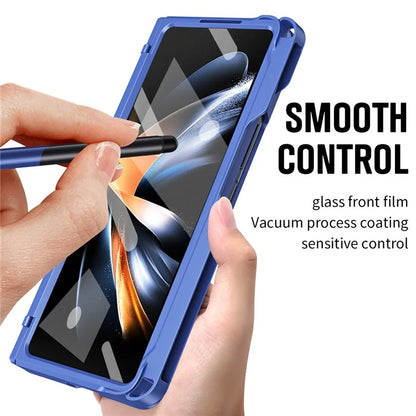 For Samsung Galaxy Z Fold4 5G Case Hinge Protection Phone Cover with Screen Protector / Stylus Pen
