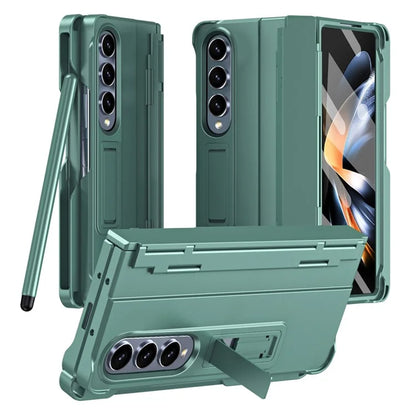 For Samsung Galaxy Z Fold4 5G Case Hinge Protection Phone Cover with Screen Protector / Stylus Pen