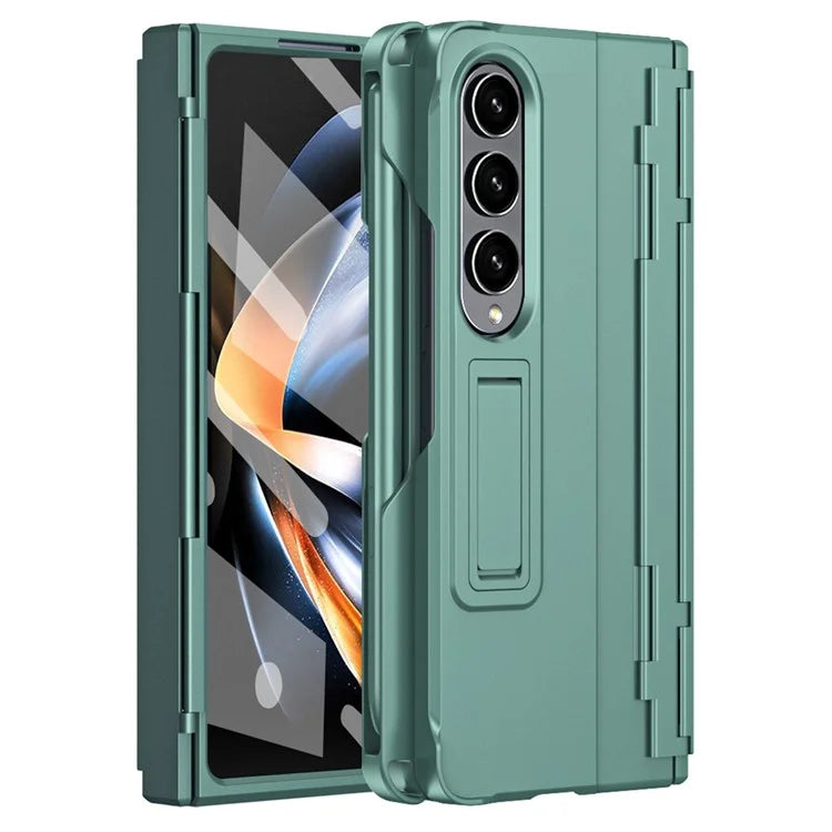 For Samsung Galaxy Z Fold4 5G Case Hinge Protection Phone Cover with Screen Protector / Stylus Pen