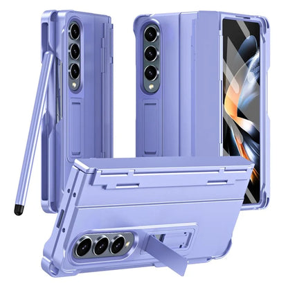For Samsung Galaxy Z Fold4 5G Case Hinge Protection Phone Cover with Screen Protector / Stylus Pen