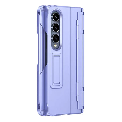 For Samsung Galaxy Z Fold4 5G Case Hinge Protection Phone Cover with Screen Protector / Stylus Pen