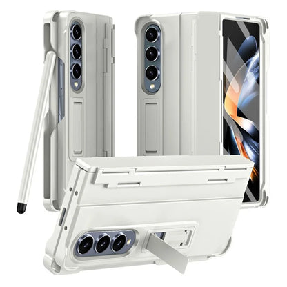 For Samsung Galaxy Z Fold3 5G Case Rubberized PC Phone Cover with Screen Protector / Stylus Pen
