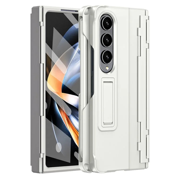 For Samsung Galaxy Z Fold3 5G Case Rubberized PC Phone Cover with Screen Protector / Stylus Pen