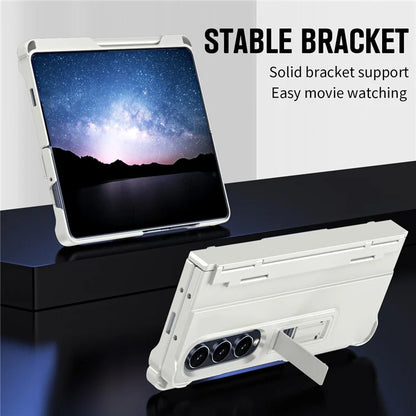 For Samsung Galaxy Z Fold3 5G Case Rubberized PC Phone Cover with Screen Protector / Stylus Pen