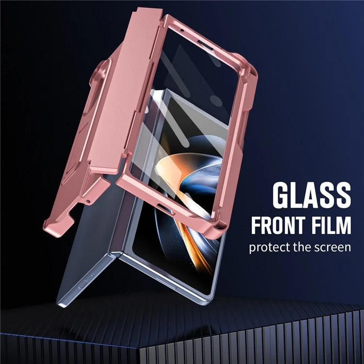 For Samsung Galaxy Z Fold3 5G Case Rubberized PC Phone Cover with Screen Protector / Stylus Pen