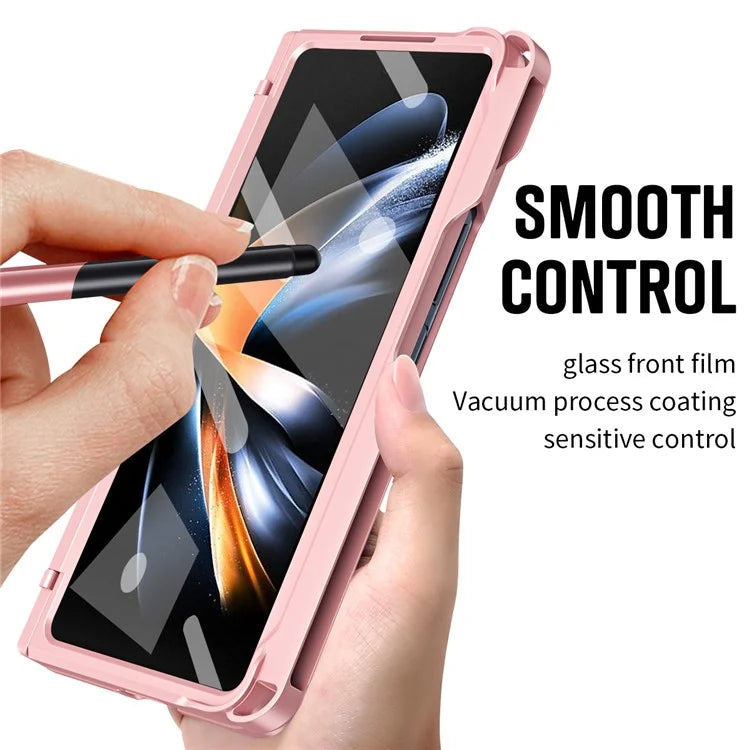 For Samsung Galaxy Z Fold3 5G Case Rubberized PC Phone Cover with Screen Protector / Stylus Pen