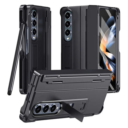 For Samsung Galaxy Z Fold3 5G Case Rubberized PC Phone Cover with Screen Protector / Stylus Pen