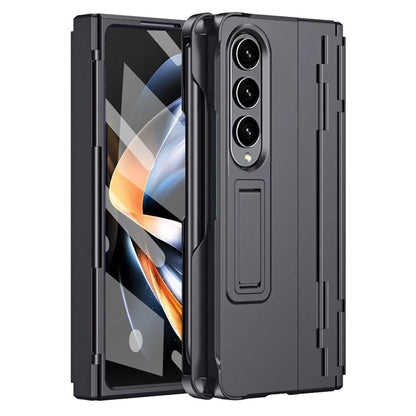 For Samsung Galaxy Z Fold3 5G Case Rubberized PC Phone Cover with Screen Protector / Stylus Pen