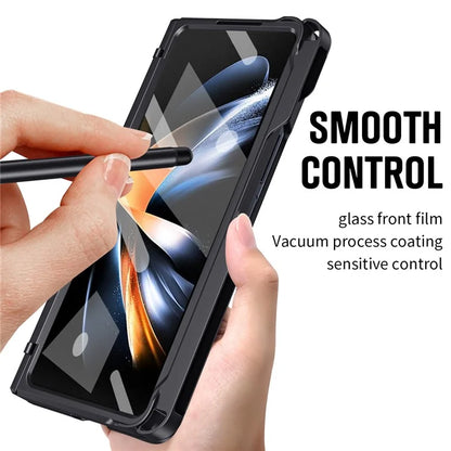 For Samsung Galaxy Z Fold3 5G Case Rubberized PC Phone Cover with Screen Protector / Stylus Pen