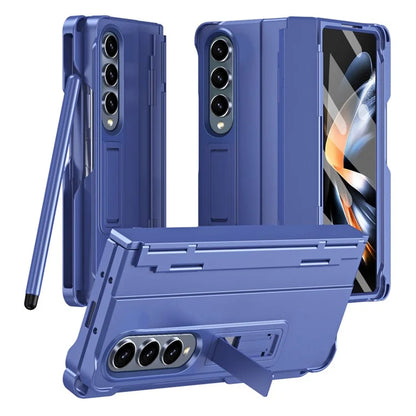 For Samsung Galaxy Z Fold3 5G Case Rubberized PC Phone Cover with Screen Protector / Stylus Pen