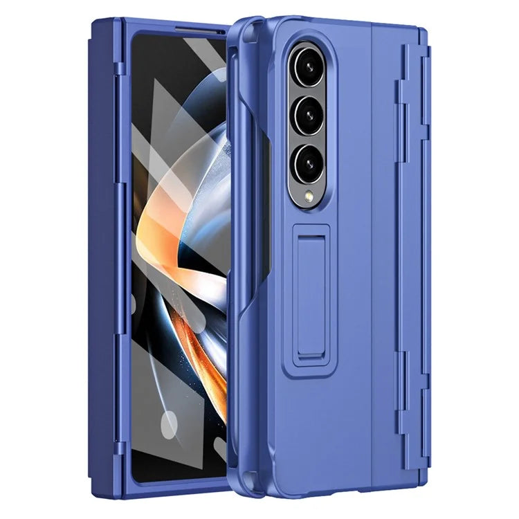 For Samsung Galaxy Z Fold3 5G Case Rubberized PC Phone Cover with Screen Protector / Stylus Pen