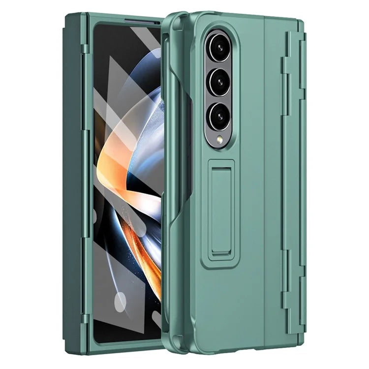 For Samsung Galaxy Z Fold3 5G Case Rubberized PC Phone Cover with Screen Protector / Stylus Pen